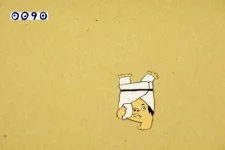 Стоящий на руках мальчик, беги!